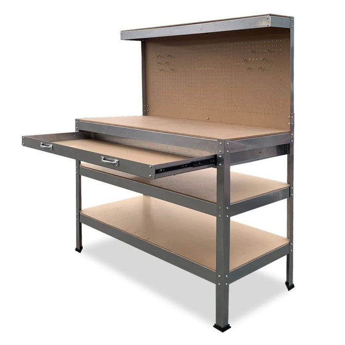 3-layered Work Bench Garage Storage Table Tool Shop Shelf