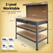 3-layered Work Bench Garage Storage Table Tool Shop Shelf