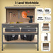 3-layered Work Bench Garage Storage Table Tool Shop Shelf