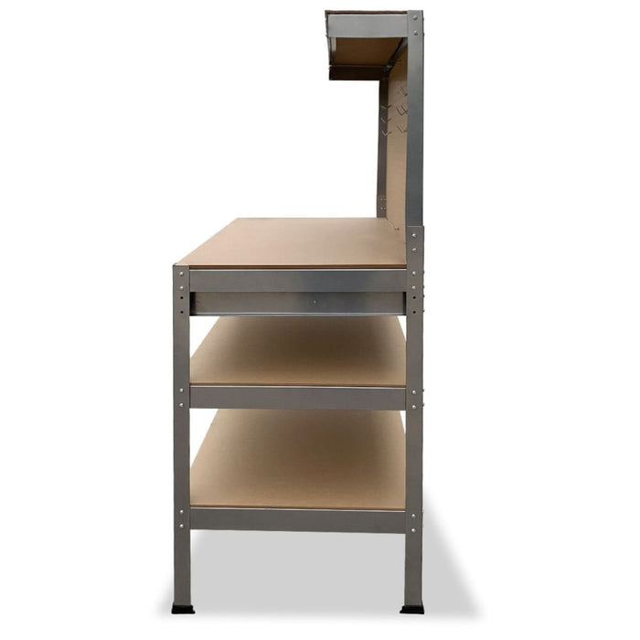 3-layered Work Bench Garage Storage Table Tool Shop Shelf