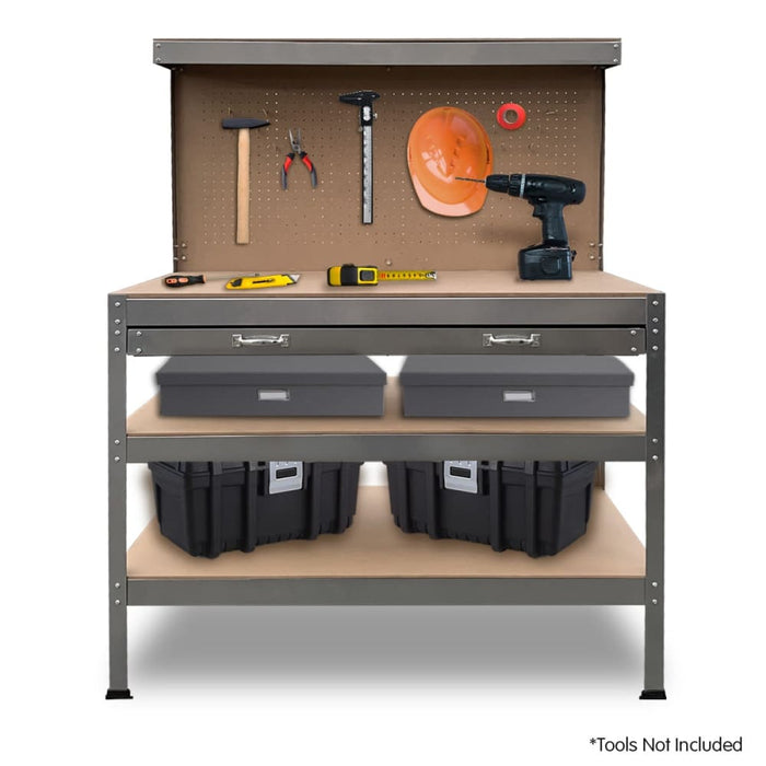 3-layered Work Bench Garage Storage Table Tool Shop Shelf