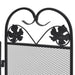 3-panel Fireplace Screen Iron Black Xaxbbp