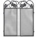 3-panel Fireplace Screen Iron Black Xaxbbp