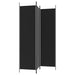3-panel Room Divider Black 150x200 Cm Fabric Tpbono