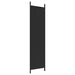 3-panel Room Divider Black 150x200 Cm Fabric Tpbono