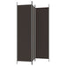 3 - panel Room Divider Brown 150x200 Cm Fabric Tpboik