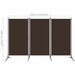 3 Panel Room Divider Brown Gl20