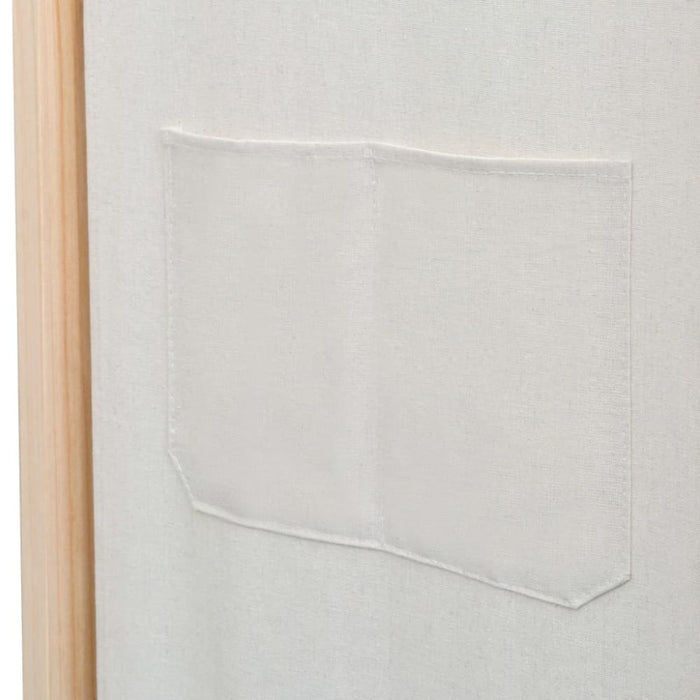 3 Panel Room Divider Cream Fabric Gl1795