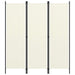 3 Panel Room Divider Cream White Gl4815