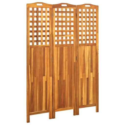 3 Panel Room Divider Solid Acacia Wood Gl5811