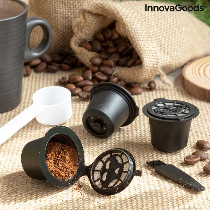 Set of 3 Reusable Coffee Capsules Recoff Innovagoods