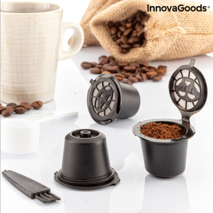 Set of 3 Reusable Coffee Capsules Recoff Innovagoods