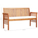 3-seater Garden Bench with Cushion Solid Acacia Wood Apkln