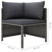 3-seater Garden Sofa with Cushions Grey Poly Rattan Totakk