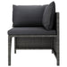 3-seater Garden Sofa with Cushions Grey Poly Rattan Totakk