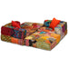 3-seater Modular Pouffe Patchwork Fabric Xaakik