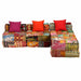 3-seater Modular Pouffe Patchwork Fabric Xaaknt