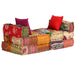 3-seater Modular Pouffe Patchwork Fabric Xaaknt