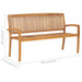 3-seater Stacking Garden Bench 159 Cm Solid Teak Wood Aktnk