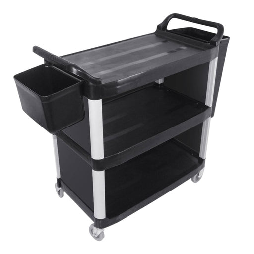 3 Tier Covered Food Trolley Waste Cart Storage Mechanic