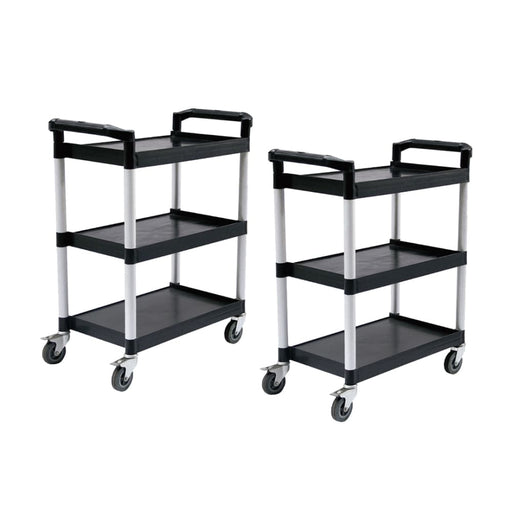 2x 3 Tier Food Trolley Portable Kitchen Cart Multifunctional