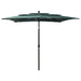 3-tier Parasol with Aluminium Pole Green 2.5x2.5 m Totnti