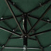 3 - tier Parasol With Aluminium Pole Green 2 m Totnpt