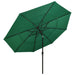 3-tier Parasol with Aluminium Pole Green 3.5 m Totnii