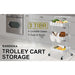 3 Tier White Trolley Cart Storage Utility Rack Organiser
