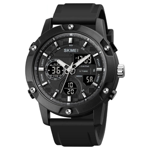 3 Time Display Digital Sport Wristwatch