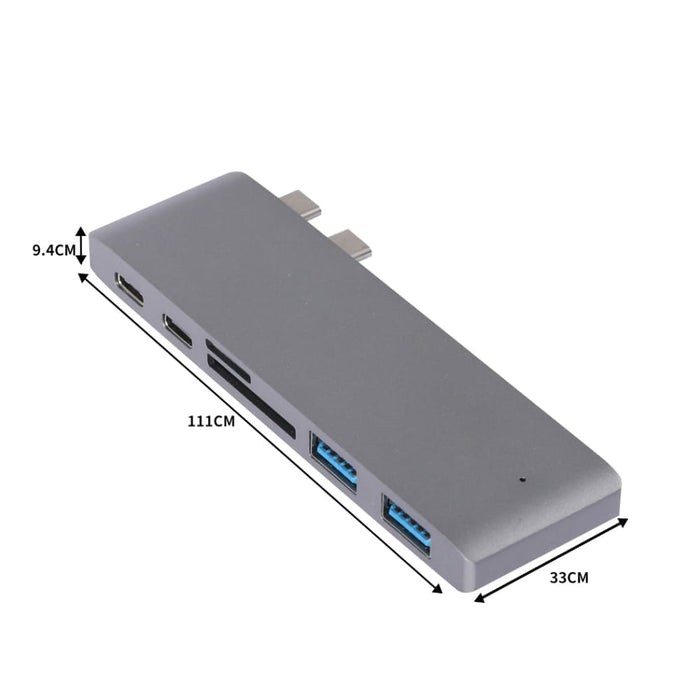 Goslash Picks Usb 3.0 Type-c Hub 6 Port Powered Adapter