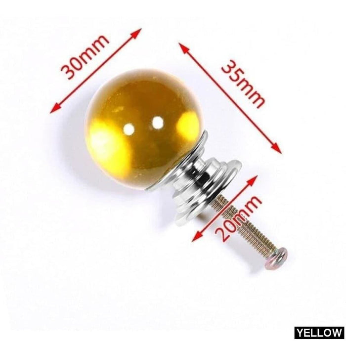 30mm Crystal Ball Furniture Knob Kitchen Cupboard Door
