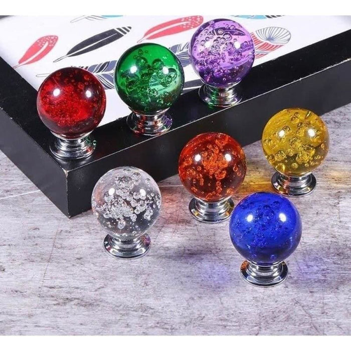 30mm Crystal Bubble Ball Furniture Knob Kitchen Cupboard