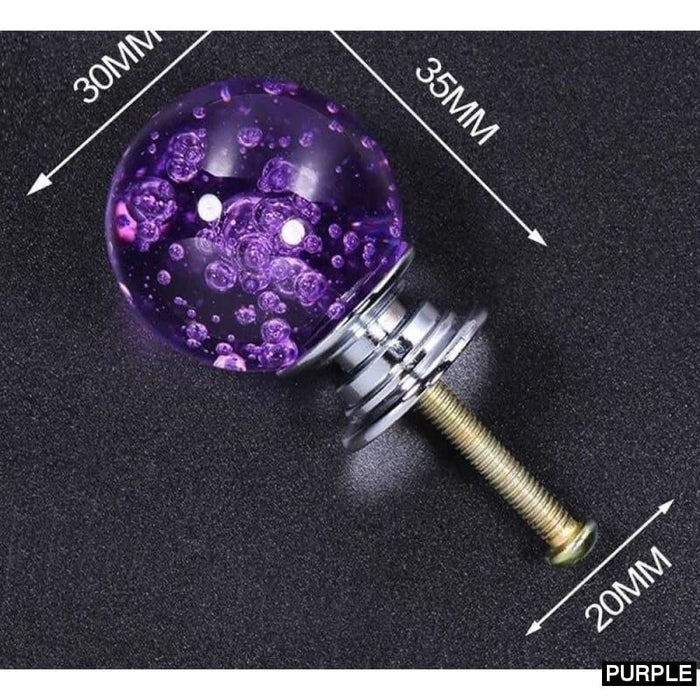30mm Crystal Bubble Ball Furniture Knob Kitchen Cupboard