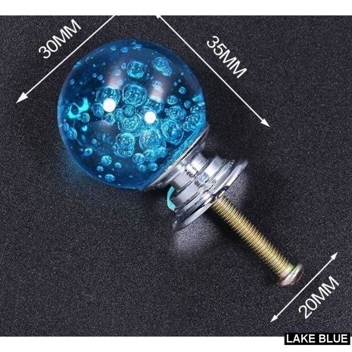 30mm Crystal Bubble Ball Furniture Knob Kitchen Cupboard
