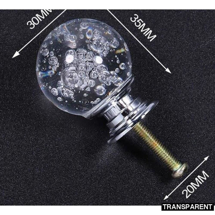 30mm Crystal Bubble Ball Furniture Knob Kitchen Cupboard