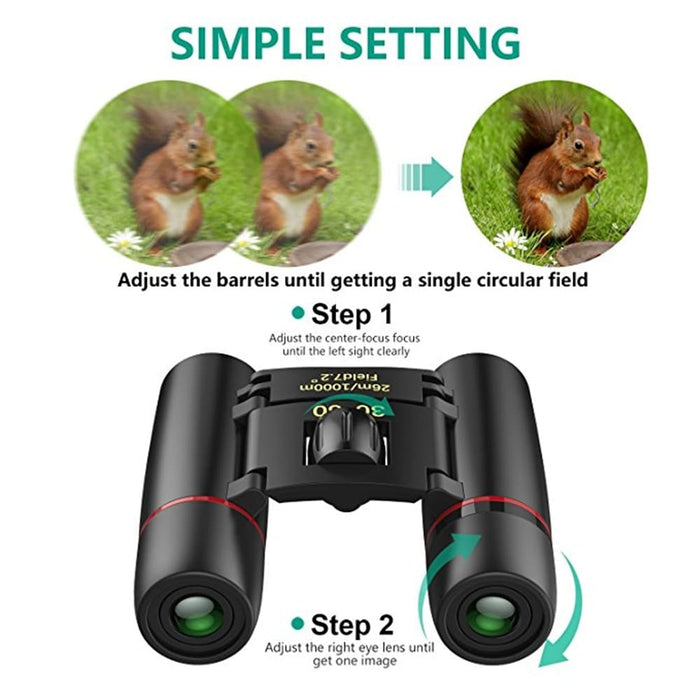 30x60 Mini Compact Portable Waterproof Binocular Telescope
