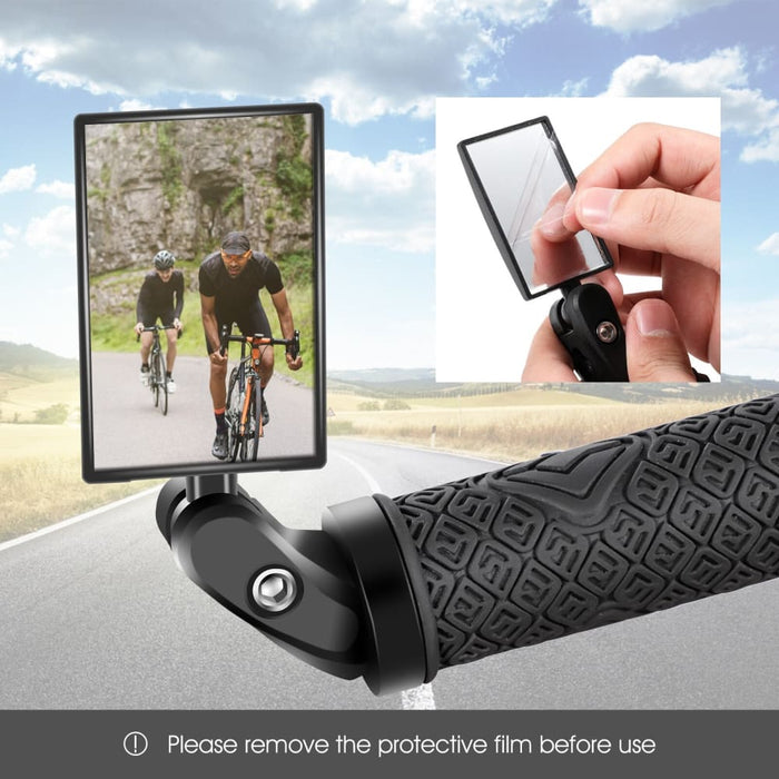 360 Degree Rotatable Bicycle Rearview Mirror with Back