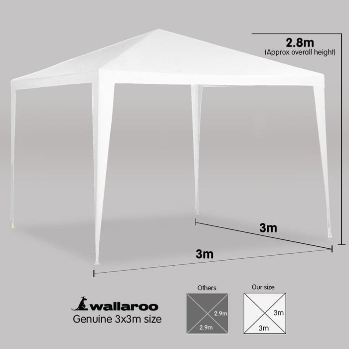 3x3m Wallaroo Outdoor Party Wedding Event Gazebo Tent