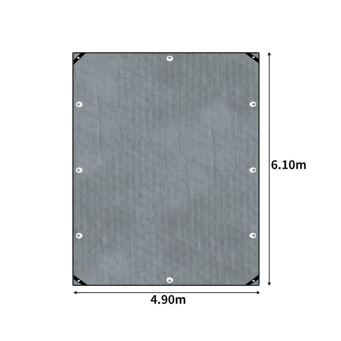 Goslash Picks 4.9x6.1m Heavy Duty Poly Tarps 200gsm Pe