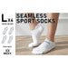 4 Pack Large White Seamless Sport Sneakers Socks Non-slip