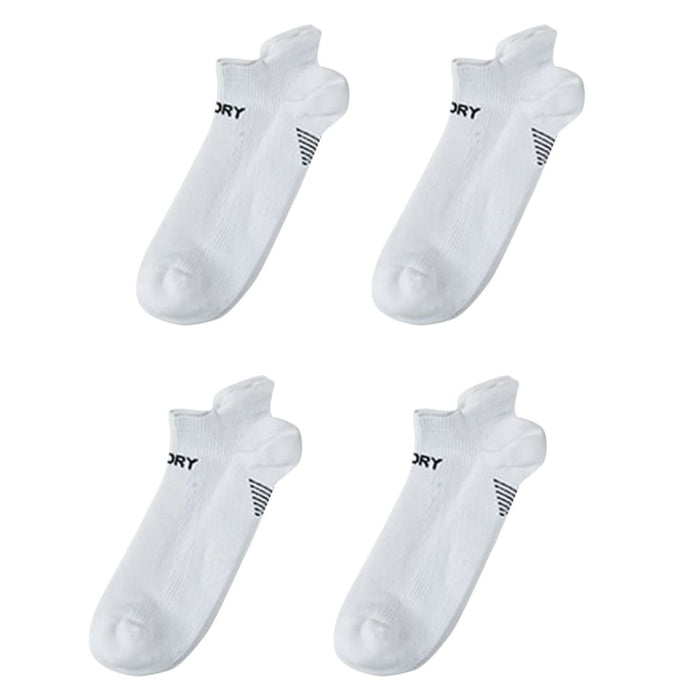 4 Pack Large White Seamless Sport Sneakers Socks Non-slip