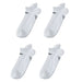 4 Pack Large White Seamless Sport Sneakers Socks Non-slip