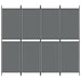 4 - panel Room Divider Anthracite 200x180 Cm Fabric Tpbxol
