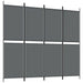 4 - panel Room Divider Anthracite 200x180 Cm Fabric Tpbxol