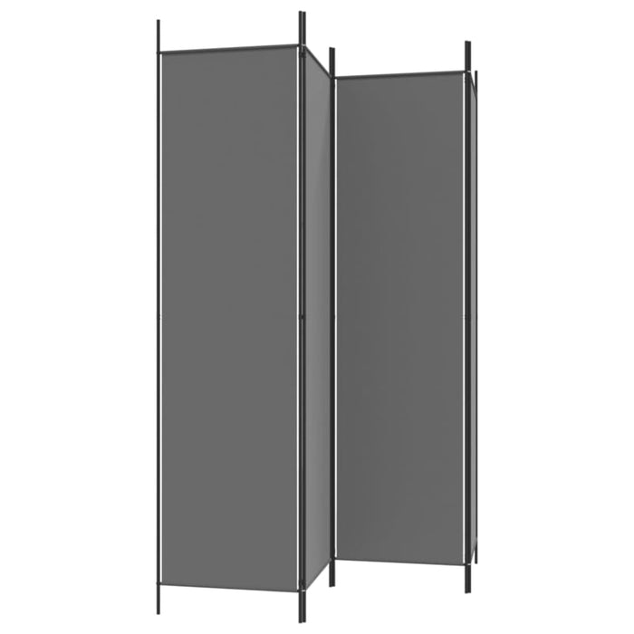 4-panel Room Divider Anthracite 200x200 Cm Fabric Tpbona