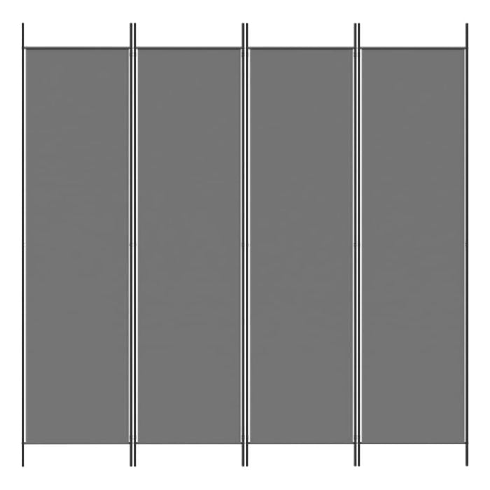 4-panel Room Divider Anthracite 200x200 Cm Fabric Tpbona