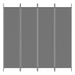 4-panel Room Divider Anthracite 200x200 Cm Fabric Tpbona