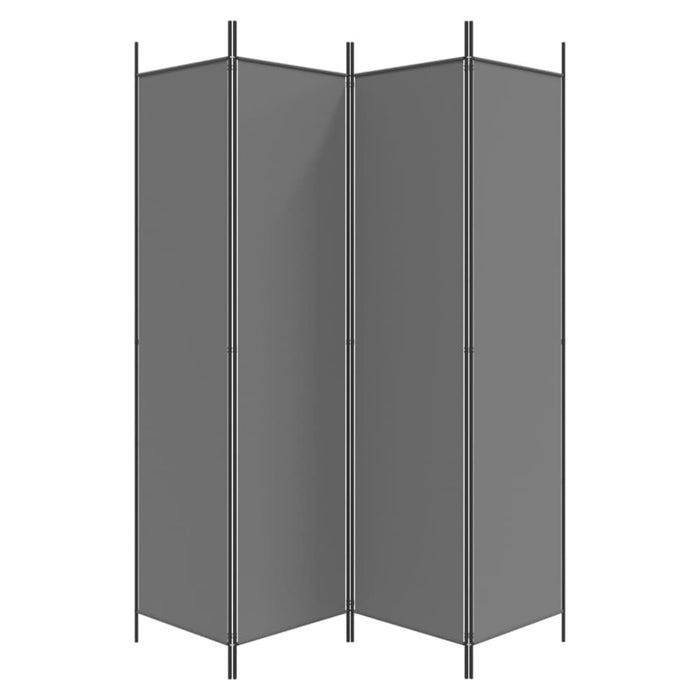 4-panel Room Divider Anthracite 200x200 Cm Fabric Tpbona