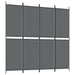 4 - panel Room Divider Anthracite 200x200 Cm Fabric Tpbxtx